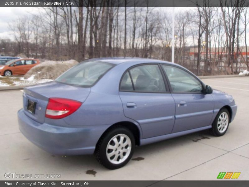 Rally Blue / Gray 2005 Kia Rio Sedan
