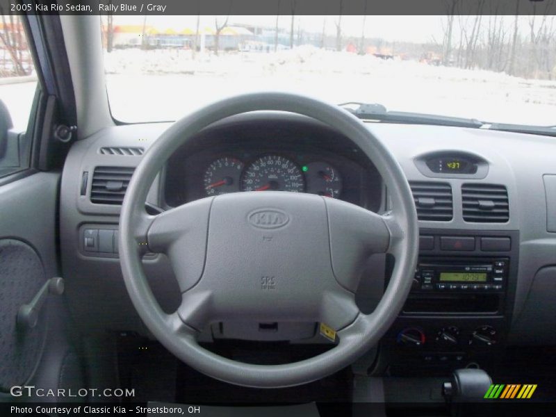 Rally Blue / Gray 2005 Kia Rio Sedan