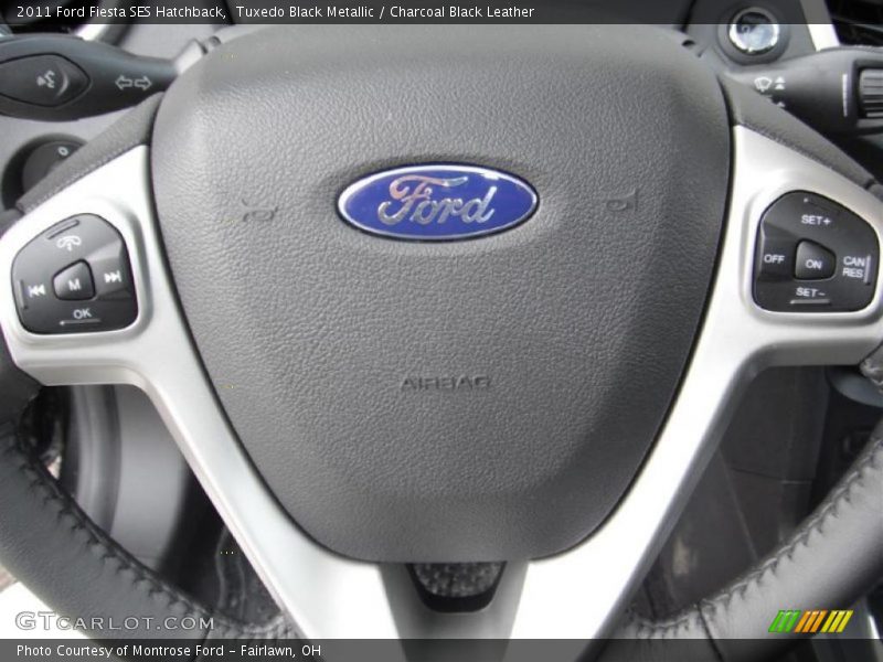 Tuxedo Black Metallic / Charcoal Black Leather 2011 Ford Fiesta SES Hatchback
