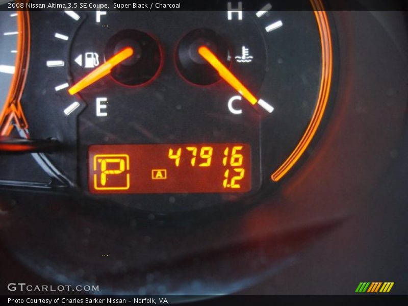 Super Black / Charcoal 2008 Nissan Altima 3.5 SE Coupe