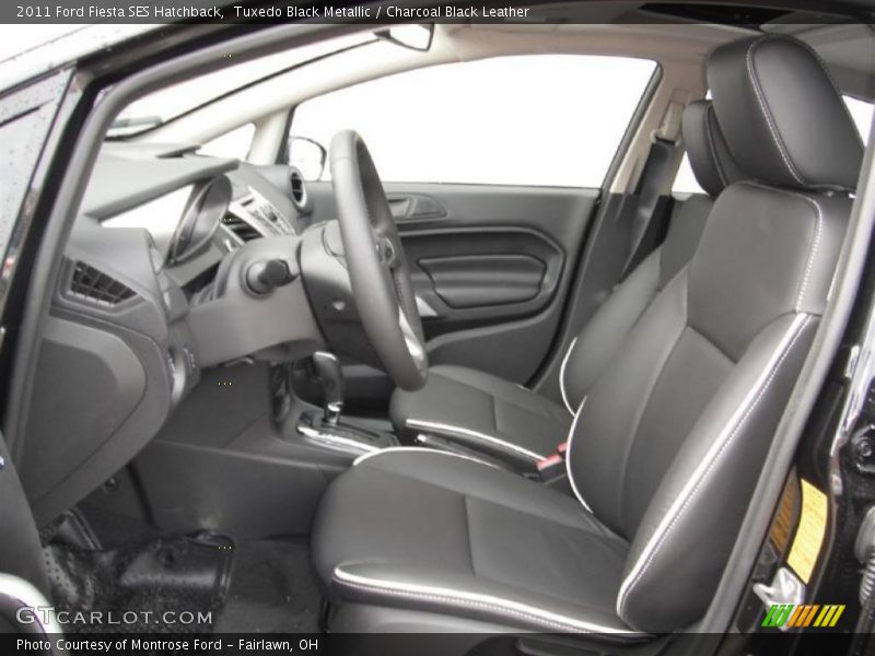  2011 Fiesta SES Hatchback Charcoal Black Leather Interior