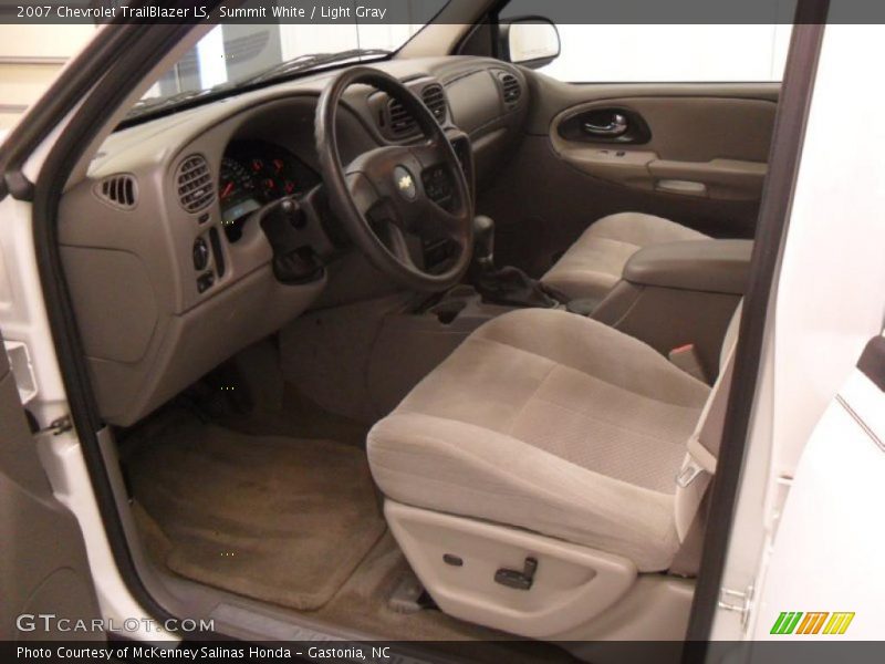 Summit White / Light Gray 2007 Chevrolet TrailBlazer LS