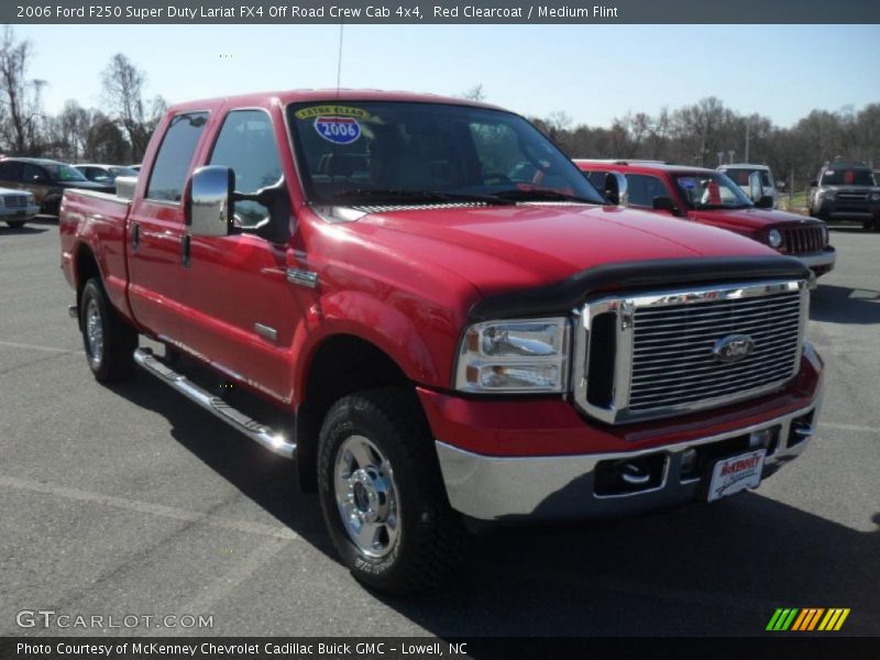 Red Clearcoat / Medium Flint 2006 Ford F250 Super Duty Lariat FX4 Off Road Crew Cab 4x4