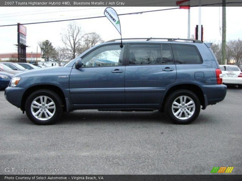 Bluestone Metallic / Ash Gray 2007 Toyota Highlander Hybrid 4WD