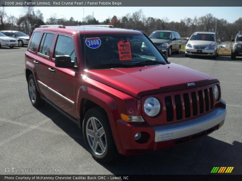 Red Crystal Pearl / Pastel Pebble Beige 2008 Jeep Patriot Limited