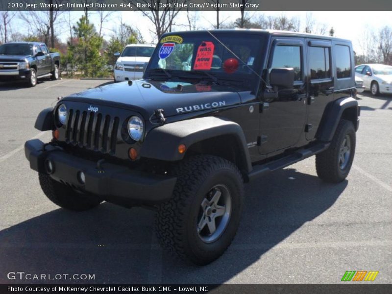 Black / Dark Slate Gray/Medium Slate Gray 2010 Jeep Wrangler Unlimited Rubicon 4x4