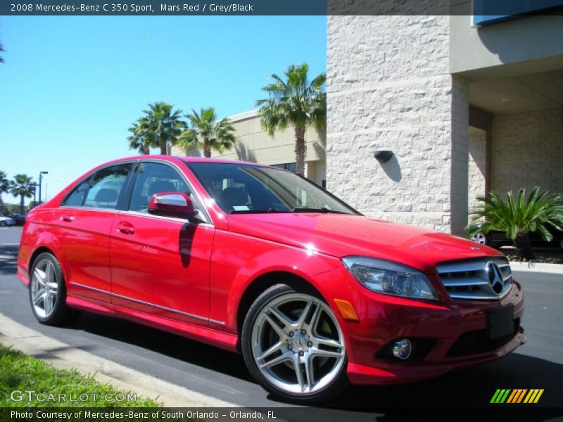 Mars Red / Grey/Black 2008 Mercedes-Benz C 350 Sport