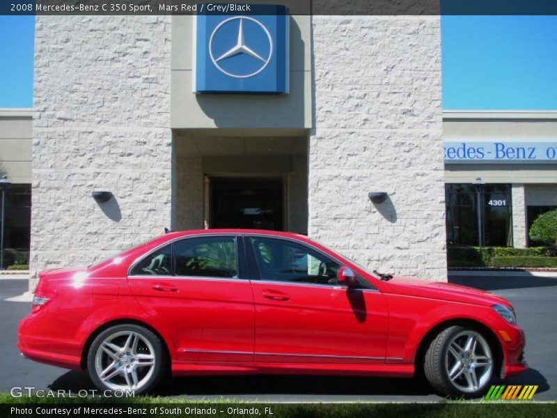 Mars Red / Grey/Black 2008 Mercedes-Benz C 350 Sport