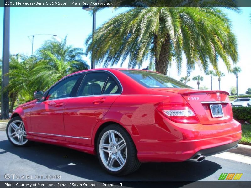 Mars Red / Grey/Black 2008 Mercedes-Benz C 350 Sport