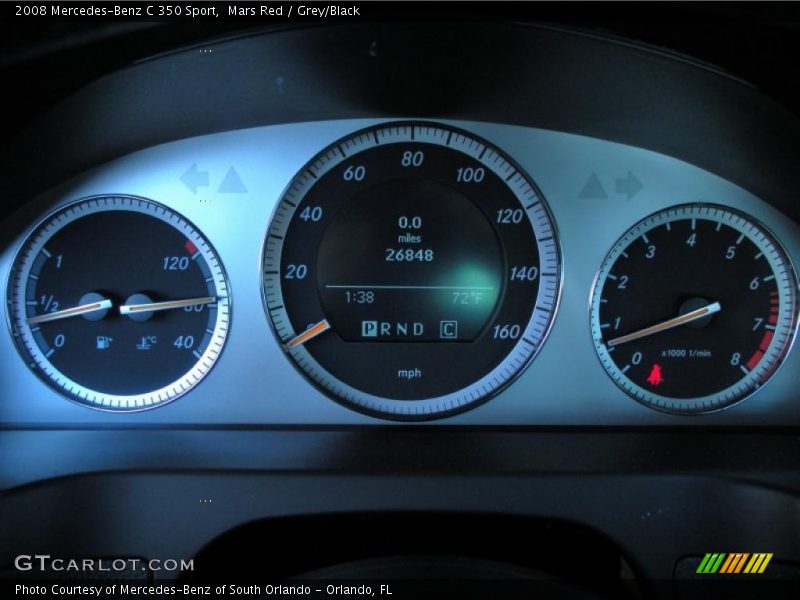 Mars Red / Grey/Black 2008 Mercedes-Benz C 350 Sport