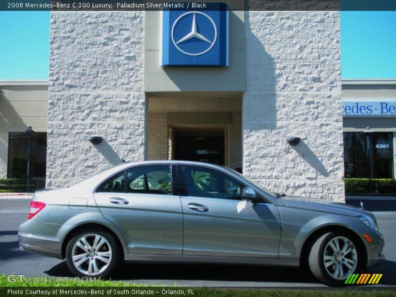 Palladium Silver Metallic / Black 2008 Mercedes-Benz C 300 Luxury