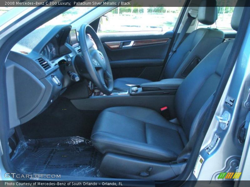 Palladium Silver Metallic / Black 2008 Mercedes-Benz C 300 Luxury