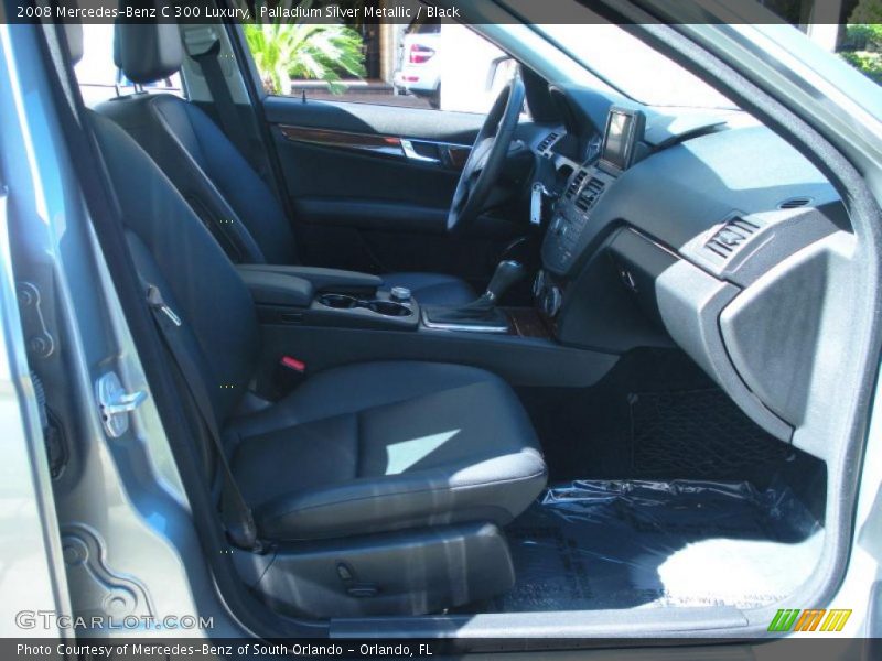 Palladium Silver Metallic / Black 2008 Mercedes-Benz C 300 Luxury