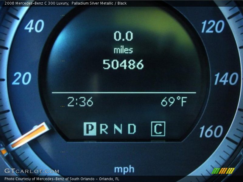 Palladium Silver Metallic / Black 2008 Mercedes-Benz C 300 Luxury