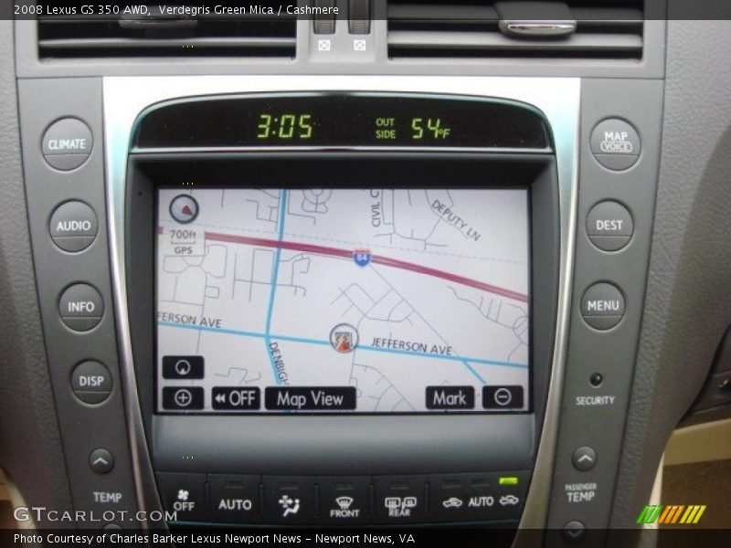 Navigation of 2008 GS 350 AWD