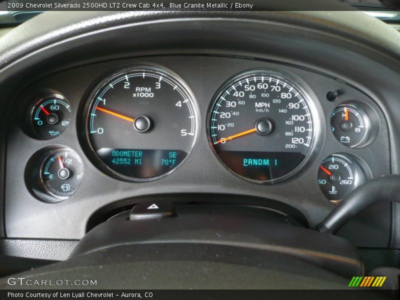 Blue Granite Metallic / Ebony 2009 Chevrolet Silverado 2500HD LTZ Crew Cab 4x4