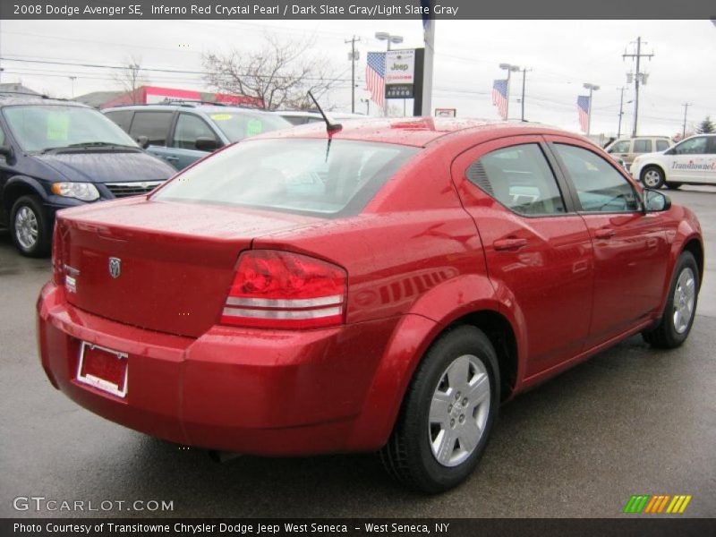 Inferno Red Crystal Pearl / Dark Slate Gray/Light Slate Gray 2008 Dodge Avenger SE