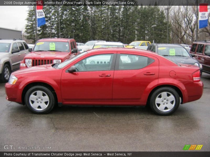 Inferno Red Crystal Pearl / Dark Slate Gray/Light Slate Gray 2008 Dodge Avenger SE