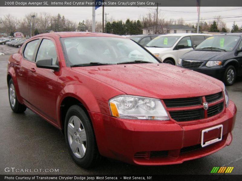 Inferno Red Crystal Pearl / Dark Slate Gray/Light Slate Gray 2008 Dodge Avenger SE