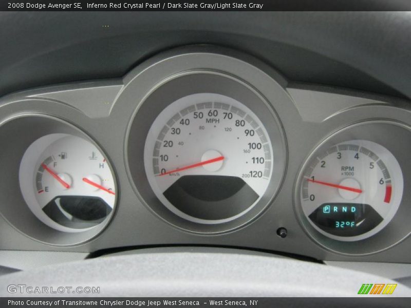 Inferno Red Crystal Pearl / Dark Slate Gray/Light Slate Gray 2008 Dodge Avenger SE