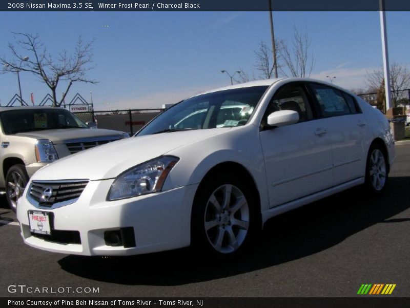 Winter Frost Pearl / Charcoal Black 2008 Nissan Maxima 3.5 SE