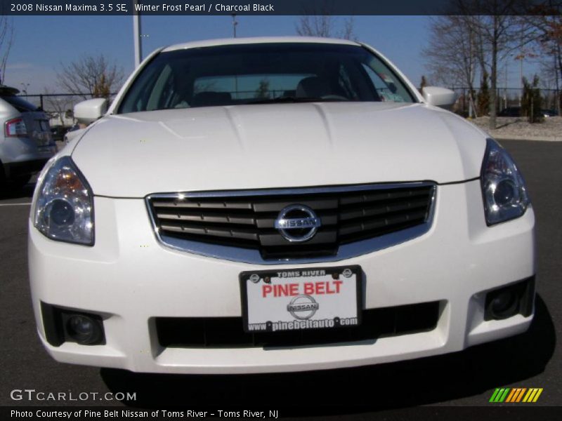 Winter Frost Pearl / Charcoal Black 2008 Nissan Maxima 3.5 SE