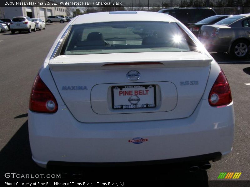 Winter Frost Pearl / Charcoal Black 2008 Nissan Maxima 3.5 SE