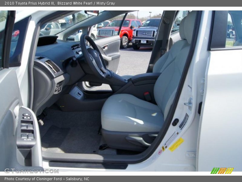 Blizzard White Pearl / Misty Gray 2010 Toyota Prius Hybrid III