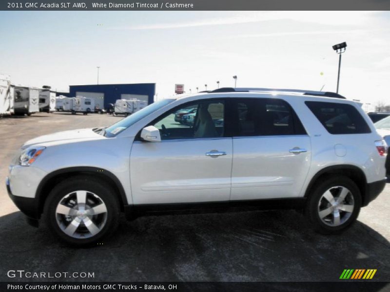 White Diamond Tintcoat / Cashmere 2011 GMC Acadia SLT AWD