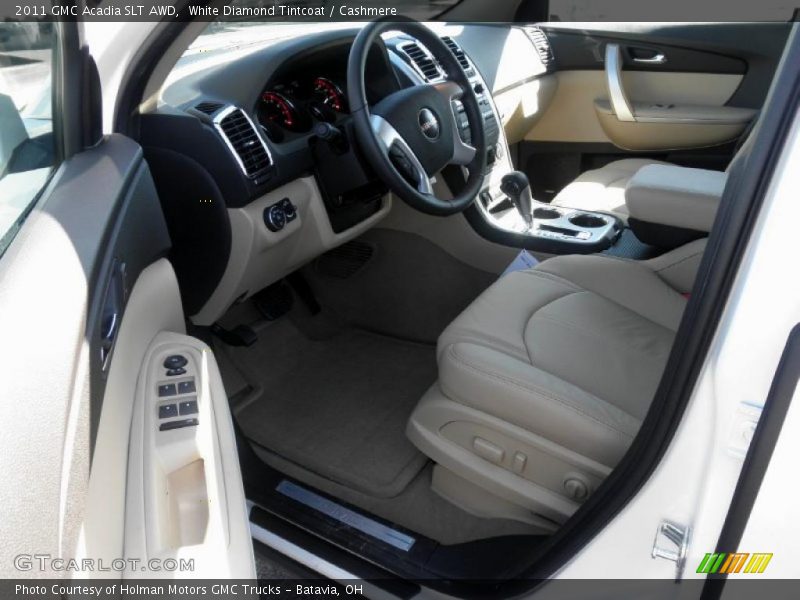 White Diamond Tintcoat / Cashmere 2011 GMC Acadia SLT AWD