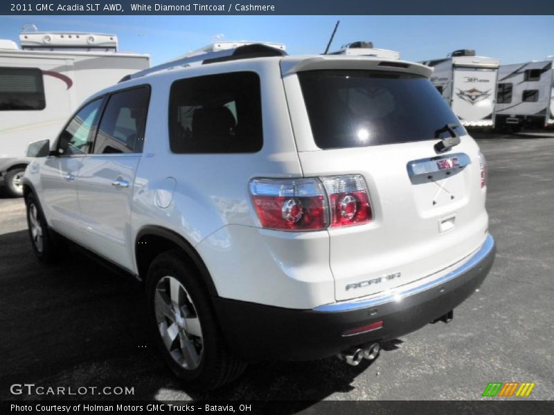 White Diamond Tintcoat / Cashmere 2011 GMC Acadia SLT AWD
