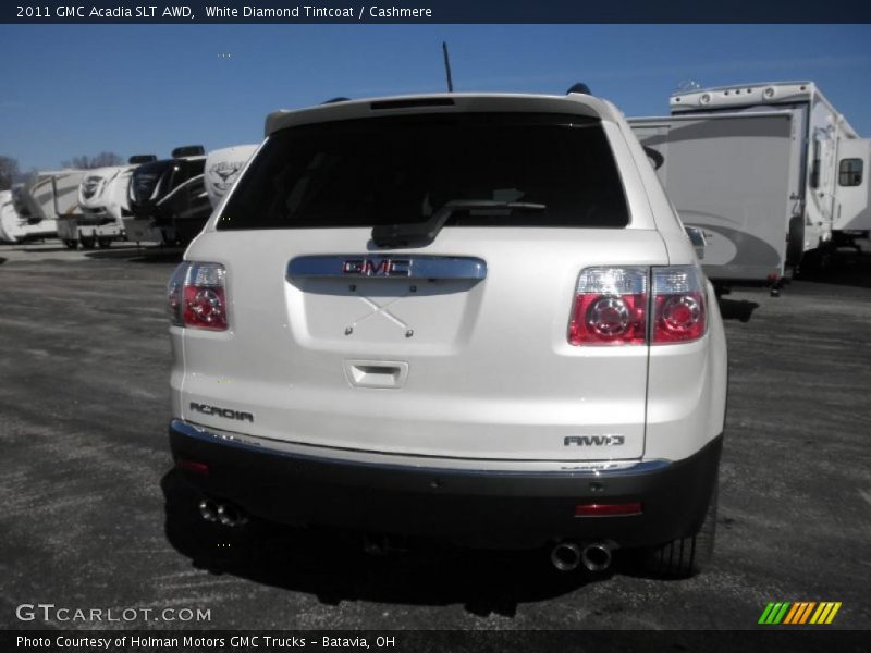 White Diamond Tintcoat / Cashmere 2011 GMC Acadia SLT AWD