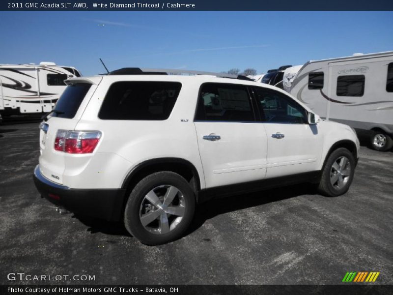 White Diamond Tintcoat / Cashmere 2011 GMC Acadia SLT AWD