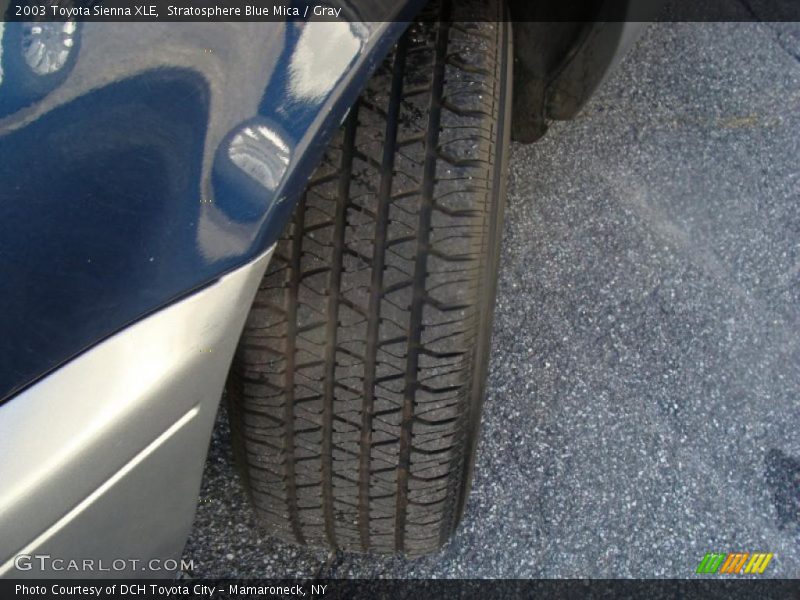 Stratosphere Blue Mica / Gray 2003 Toyota Sienna XLE