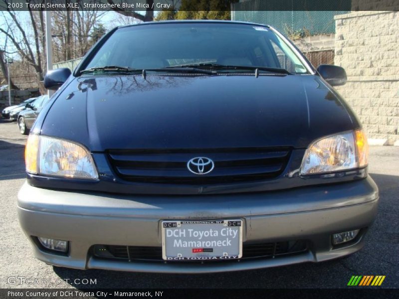 Stratosphere Blue Mica / Gray 2003 Toyota Sienna XLE