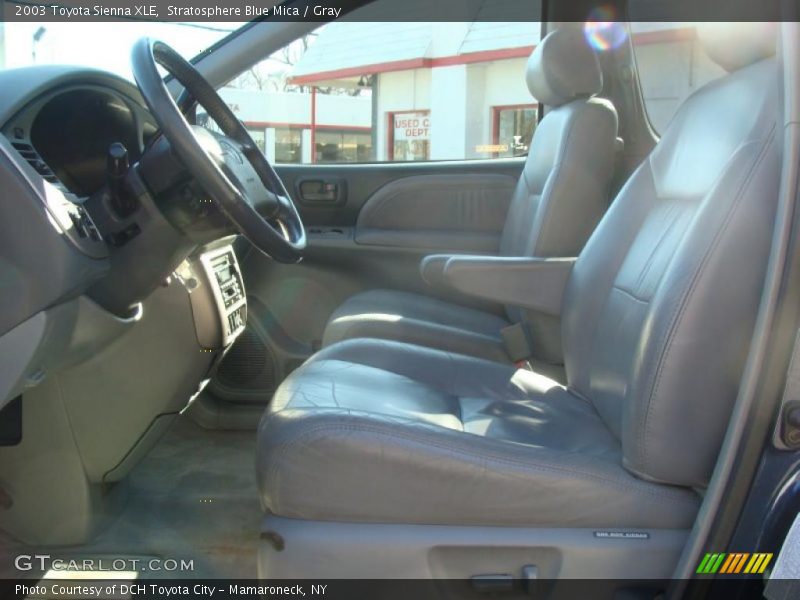 Stratosphere Blue Mica / Gray 2003 Toyota Sienna XLE