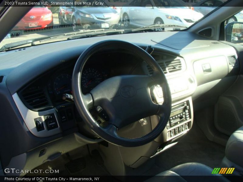 Stratosphere Blue Mica / Gray 2003 Toyota Sienna XLE