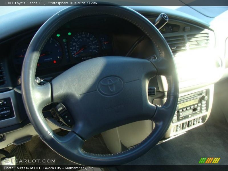 Stratosphere Blue Mica / Gray 2003 Toyota Sienna XLE