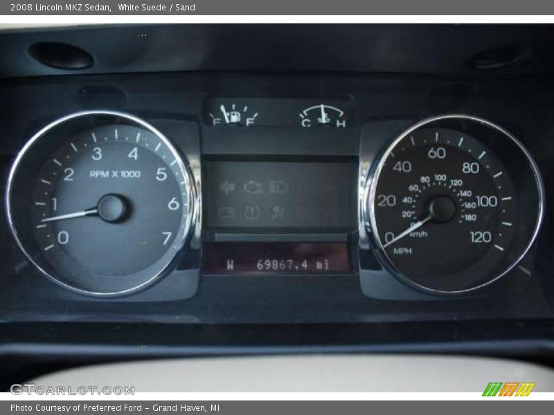 White Suede / Sand 2008 Lincoln MKZ Sedan