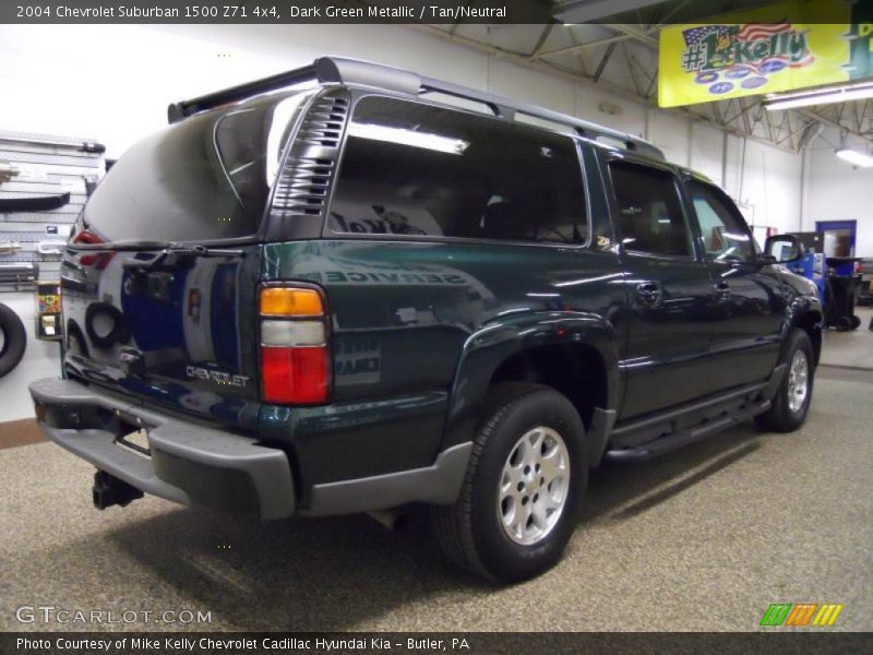 Dark Green Metallic / Tan/Neutral 2004 Chevrolet Suburban 1500 Z71 4x4