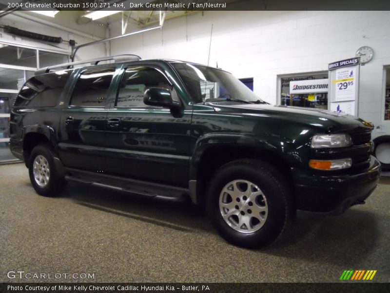 Dark Green Metallic / Tan/Neutral 2004 Chevrolet Suburban 1500 Z71 4x4