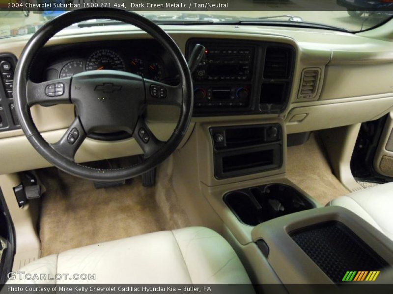 Dark Green Metallic / Tan/Neutral 2004 Chevrolet Suburban 1500 Z71 4x4