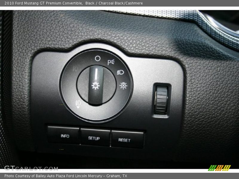 Controls of 2010 Mustang GT Premium Convertible
