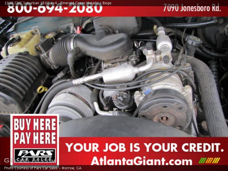 Emerald Green Metallic / Beige 1998 GMC Suburban 1500 4x4