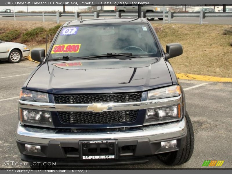 Imperial Blue Metallic / Very Dark Pewter 2007 Chevrolet Colorado LT Crew Cab 4x4