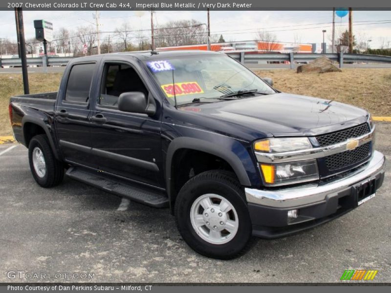 Imperial Blue Metallic / Very Dark Pewter 2007 Chevrolet Colorado LT Crew Cab 4x4