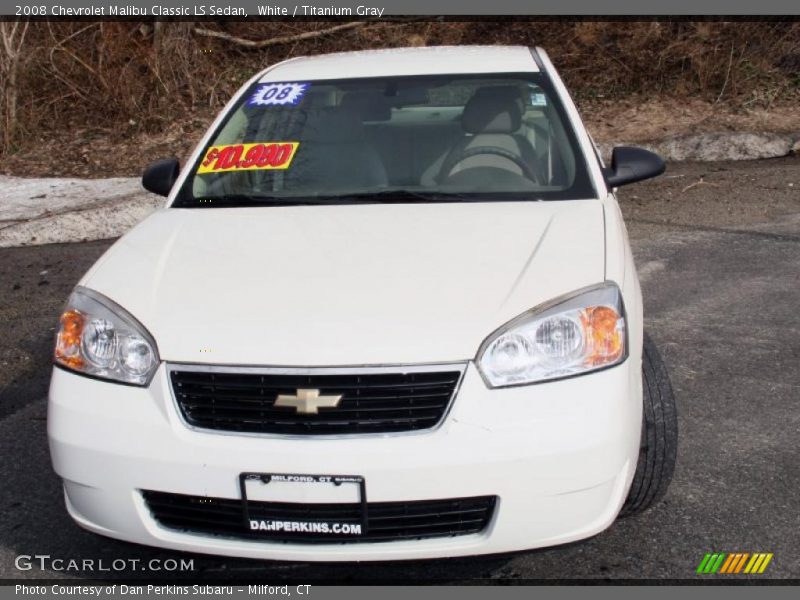 White / Titanium Gray 2008 Chevrolet Malibu Classic LS Sedan