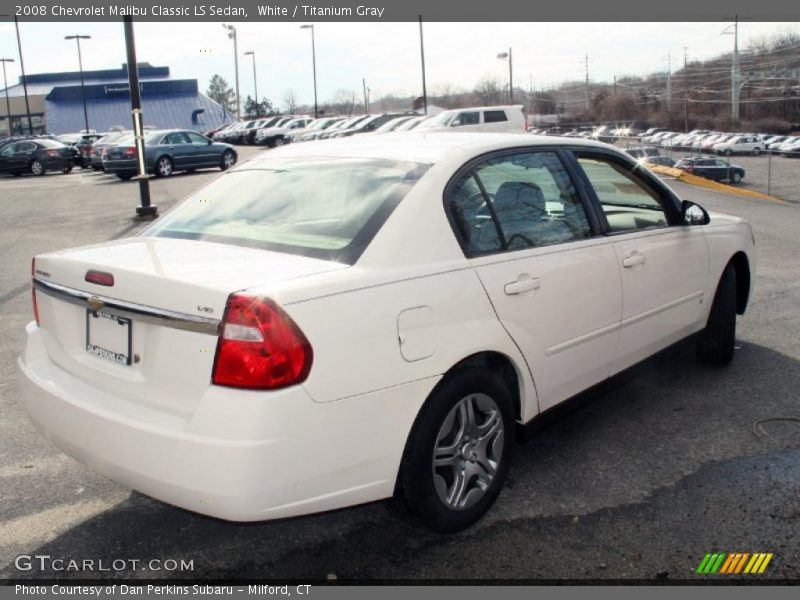 White / Titanium Gray 2008 Chevrolet Malibu Classic LS Sedan