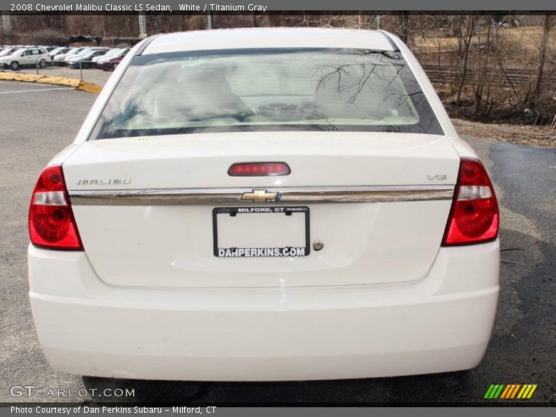 White / Titanium Gray 2008 Chevrolet Malibu Classic LS Sedan