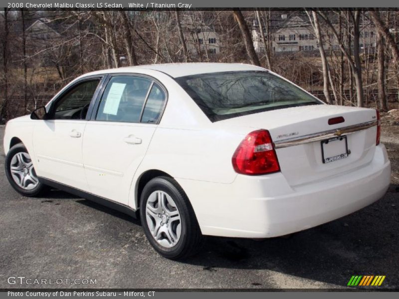 White / Titanium Gray 2008 Chevrolet Malibu Classic LS Sedan